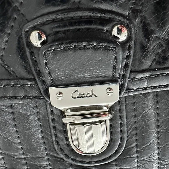 Coach Poppy Quilted Slim Chain 19854 Leather